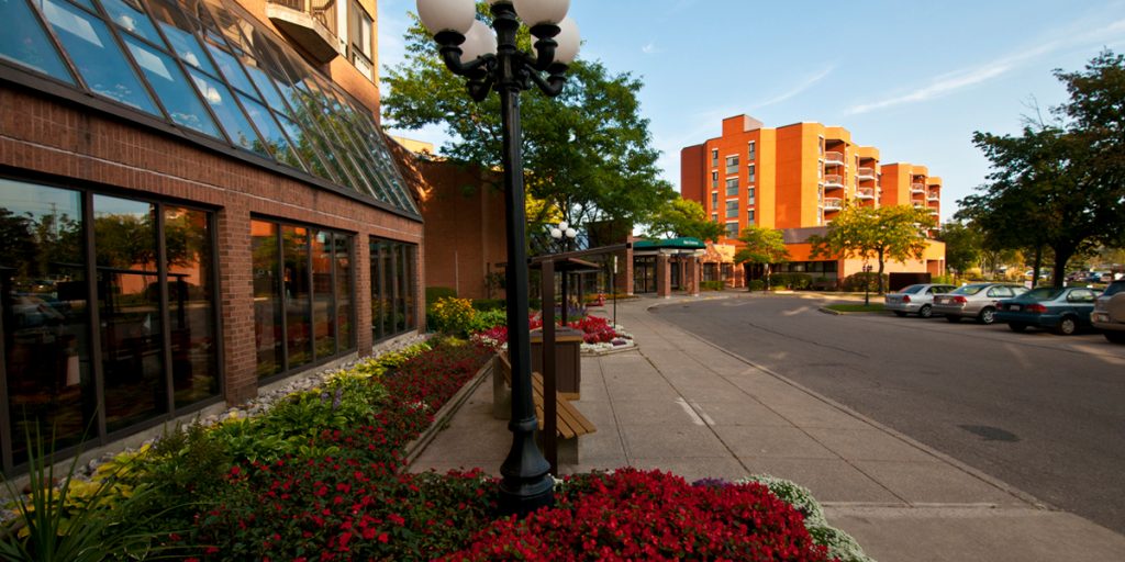 A outdoor view of Trinity Tower