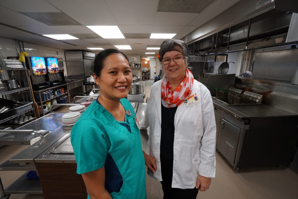 A photo of Dietary staff in the kitchen.