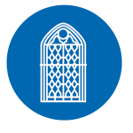 A symbol that represents Church Services.