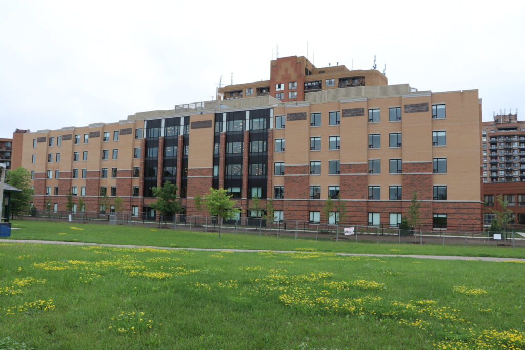 A outdoor view of Faith Manor